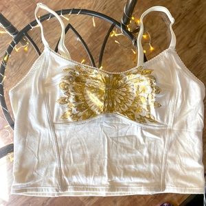 New Small Intimately Free People White Gold Bralette